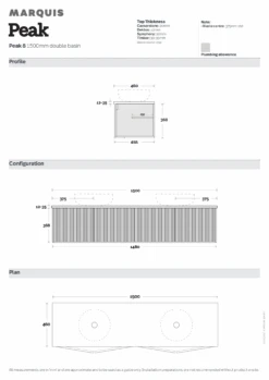 Peak Vanity 1500mm 4 Peak Vanity 1500mm -HERA Bathware Sales peak vanity 1500mmleft hand bowlsymphony topvanitiesmarquis 238476