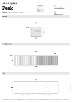 Peak Vanity 1500mm 5 Peak Vanity 1500mm -HERA Bathware Sales peak vanity 1500mmleft hand bowlsymphony topvanitiesmarquis 979315