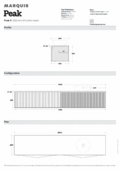 Peak Vanity 1800mm 5 Peak Vanity 1800mm -HERA Bathware Sales peak vanity 1800mmleft hand bowlsymphony topvanitiesmarquis 221999