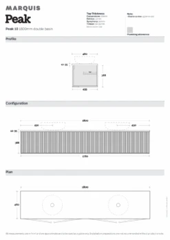 Peak Vanity 1800mm 6 Peak Vanity 1800mm -HERA Bathware Sales peak vanity 1800mmleft hand bowlsymphony topvanitiesmarquis 457090