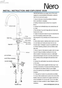 PEARL Pull-Out Sink Mixer With Vegie Spray Function -HERA Bathware Sales pearl pull out sink mixer with vegie spray functiongun metalkitchen mixernero tapware 370476