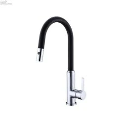 PEARL Pull-Out Sink Mixer With Vegie Spray Function -HERA Bathware Sales pearl pull out sink mixer with vegie spray functionmatte blackkitchen mixernero tapware 512093