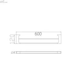 PEARL Towel Rail 600MM -HERA Bathware Sales pearl towel rail 600mmmatte blackdouble towel railtowel railnero tapware 466849