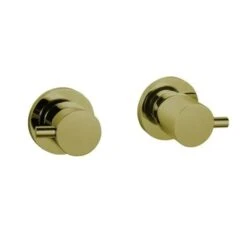 Pentro Brushed Yellow GoldRound Shower Taps