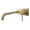Pentro Brushed Yellow Gold Wall Mixer With Round Spout -HERA Bathware Sales pentro brushed yellow gold wall mixer with round spoutwall basin mixeraquaperla 531883