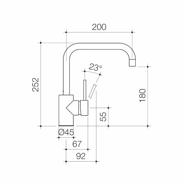 Pin Lever Sink Mixer Square Outlet - Lead Free Chrome | Caroma Pin Lever Sink Mixer Square Outlet - Lead Free Chrome | Caroma -HERA Bathware Sales pin lever sink mixer square outlet lead free chrome caromachrome 4 starkitchen mixercaroma 930881