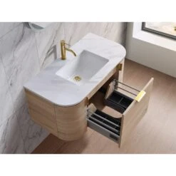 Plateau 900mm Wall Hung Vanity -HERA Bathware Sales plateau 900mm wall hung vanitycabinet onlymatte whitevanitiessunny group 104884