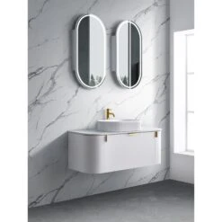 Plateau 900mm Wall Hung Vanity -HERA Bathware Sales plateau 900mm wall hung vanitycabinet onlymatte whitevanitiessunny group 115357