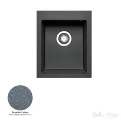 Pradus Graphite Carbon Kitchen Sinks | Bella Vista 4 Pradus Graphite Carbon Kitchen Sinks | Bella Vista -HERA Bathware Sales pradus graphite carbon kitchen sinks bella vistagraphite carbon410 x 500mmkitchen sinkbella vista 839328