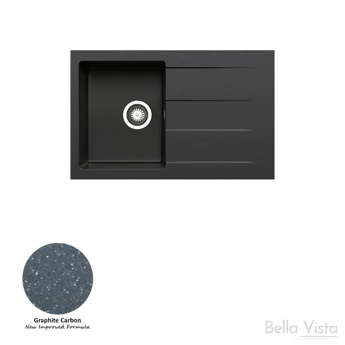 Pradus Graphite Carbon Kitchen Sinks | Bella Vista Pradus Graphite Carbon Kitchen Sinks | Bella Vista -HERA Bathware Sales pradus graphite carbon kitchen sinks bella vistagraphite carbon790 x 500mmkitchen sinkbella vista 949123