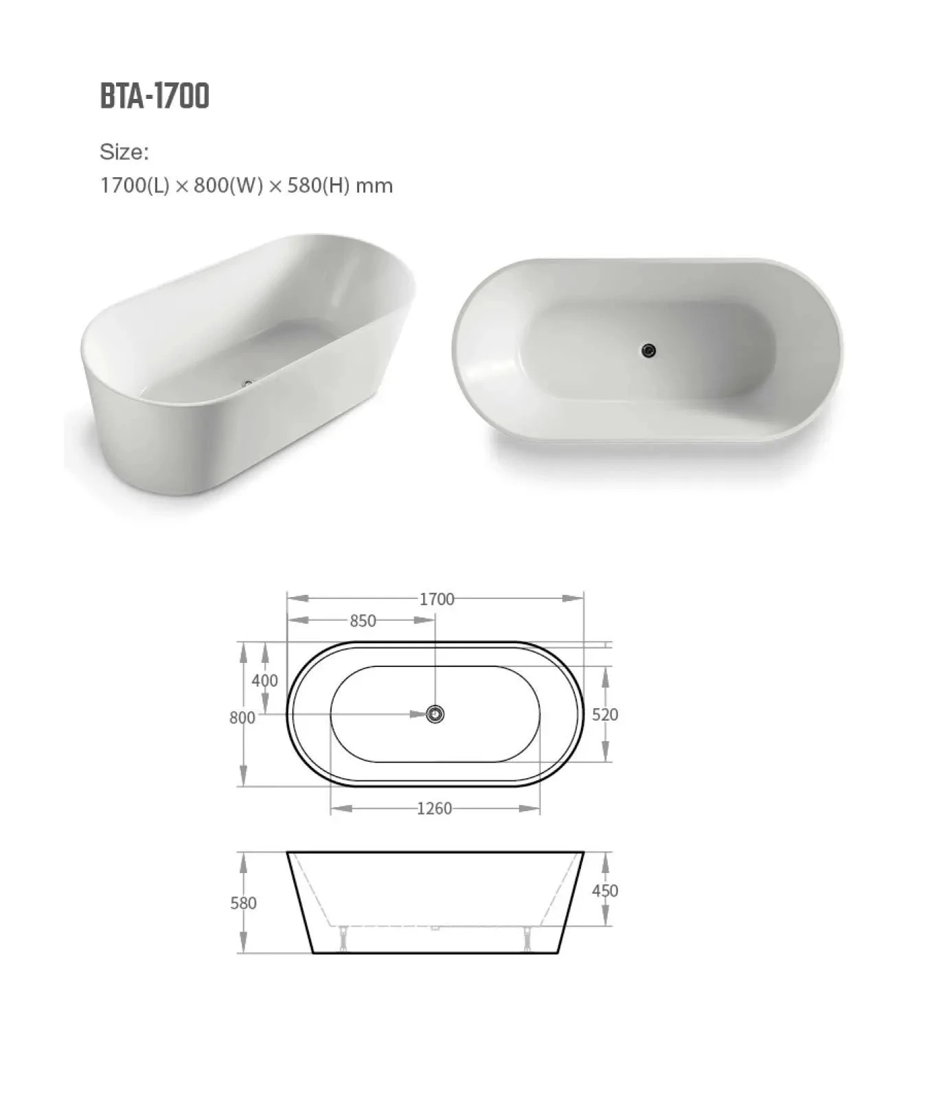 Prato Oval Shape Free Standing Bathtub - Matte White Prato Oval Shape Free Standing Bathtub - Matte White -HERA Bathware Sales prato oval shape free standing bathtub matte whitematte white1500mmbathtubbnk 612022