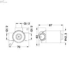 PREMIUM 35MM Universal Shower Mixer HANDLE UP - Inwall Body Only - BIANCA, MECCA