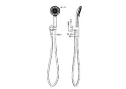 Project Round Shower On Bracket 4 Star | Nero -HERA Bathware Sales project round shower on bracket 4 star nerobrushed goldhand showernero tapware 659637