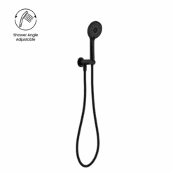 Project Round Shower On Bracket 4 Star | Nero -HERA Bathware Sales project round shower on bracket 4 star neromatte blackhand showernero tapware 812098