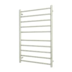 Radiant Round Ladder Towel 10 Bars 750x1200mm RTR04 (240V) | Radiant -HERA Bathware Sales radiant round ladder towel 10 bars 750x1200mm rtr04 240v radiantbottom leftbrushed satinheated towel railradiant 171840