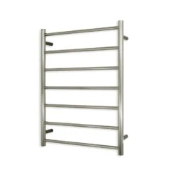 Radiant Round Ladder Towel 7 Bars 600x800mm RTR01 (240V) | Radiant -HERA Bathware Sales radiant round ladder towel 7 bars 600x800mm rtr01 240vbottom leftbrushed nickelheated towel railradiant 349857