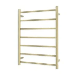 Radiant Round Ladder Towel 7 Bars 600x800mm RTR01 (240V) | Radiant -HERA Bathware Sales radiant round ladder towel 7 bars 600x800mm rtr01 240vbottom leftlight goldheated towel railradiant 817359
