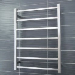 Radiant Square Ladder Towel 7 Bars 600x800mm STR01 (240V) | Radiant 7 Radiant Square Ladder Towel 7 Bars 600x800mm STR01 (240V) | Radiant -HERA Bathware Sales radiant square ladder towel 7 bars 600x800mm str01 240v radiantbottom leftcool brushed nickelheated towel railradiant 510558