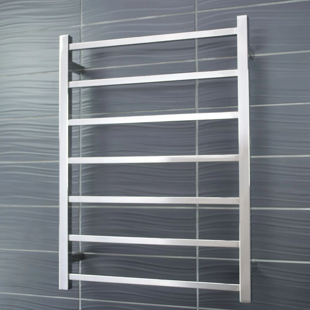 Radiant Square Ladder Towel 7 bars 600x800mm STR01 (240V) | Radiant Radiant Square Ladder Towel 7 Bars 600x800mm STR01 (240V) | Radiant -HERA Bathware Sales radiant square ladder towel 7 bars 600x800mm str01 240v radiantbottom leftcool brushed nickelheated towel railradiant 510558