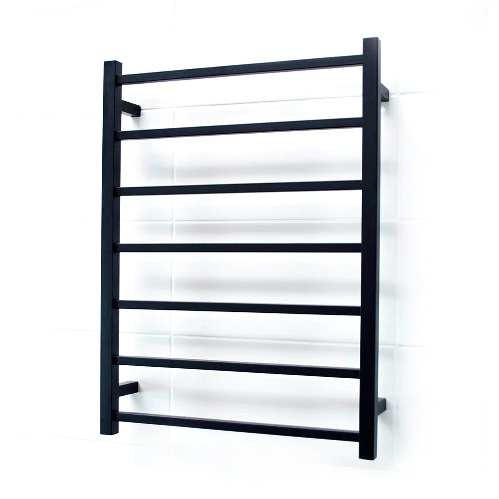 Radiant Square Ladder Towel 7 bars 600x800mm STR01 (240V) | Radiant Radiant Square Ladder Towel 7 Bars 600x800mm STR01 (240V) | Radiant -HERA Bathware Sales radiant square ladder towel 7 bars 600x800mm str01 240v radiantbottom leftmatte blackheated towel railradiant 198019