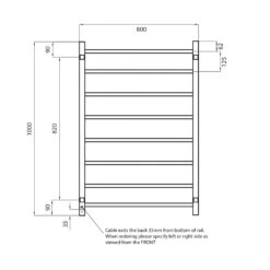 Radiant Square Ladder Towel 8 Bars 800x1000mm STR05 (240V) | Radiant 6 Radiant Square Ladder Towel 8 Bars 800x1000mm STR05 (240V) | Radiant -HERA Bathware Sales radiant square ladder towel 8 bars 800x1000mm str05 240v radiantbottom leftmirror polished chromeheated towel railradiant 735091