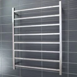 Radiant Square Ladder Towel 8 Bars 800x1000mm STR05 (240V) | Radiant 5 Radiant Square Ladder Towel 8 Bars 800x1000mm STR05 (240V) | Radiant -HERA Bathware Sales radiant square ladder towel 8 bars 800x1000mm str05 240v radiantbottom leftmirror polished chromeheated towel railradiant 932601
