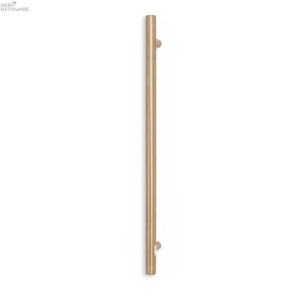 Radiant Vertical Single Heated Towel Bar (12v) - Champagne Radiant Vertical Single Heated Towel Bar (12v) - Champagne -HERA Bathware Sales radiant vertical single heated towel bar 12v champagnechampagneone vertical heated rail without hookheated towel railradiant 736494