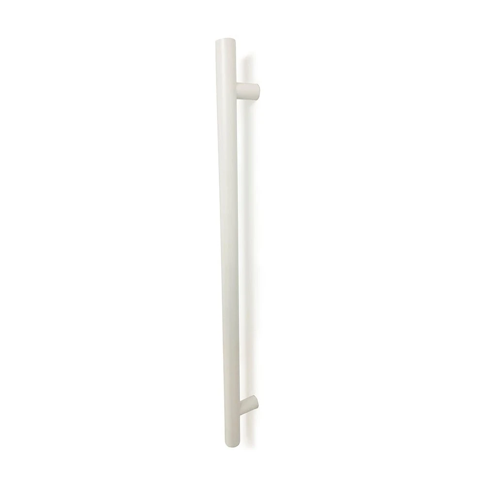 Radiant Vertical Single Heated Towel Bar (12v) - Matte White Radiant Vertical Single Heated Towel Bar (12v) - Matte White -HERA Bathware Sales radiant vertical single heated towel bar 12v matte whitematte whiteone vertical heated rail with hookheated towel railradiant 839377