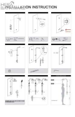 RAIN Round Shower Set Single Hose - Chrome -HERA Bathware Sales rain round shower set single hose chromechromeshower setnero tapware 941362