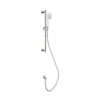 Rain Shower Rail With Push Button Shower - Chrome