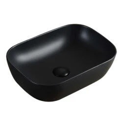 Rectangle Ceramic Basin - 500x400x145mm -HERA Bathware Sales rectangle ceramic basin 500x400x145mmmatte blackbella vista 779222