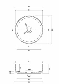 Regency Circle Above Counter Carrara Basin | Eight Quarter -HERA Bathware Sales regency circle above counter carrara basin eight quarterabove counter basineight quarter 913266