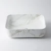 Regency Small Rectangle Classic Above Counter Carrara Basin | Eight Quarter