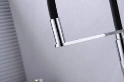 RIT Pull-Out Kitchen Sink Mixer - Matte Black And Chrome -HERA Bathware Sales rit pull out kitchen sink mixer matte black and chromematte blackkitchen mixernero tapware 362211