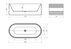 Rome 1800mm Matte White Freestanding Bathtub -HERA Bathware Sales rome 1800mm matte white freestanding bathtubmatte whitebathtubbnk 335865