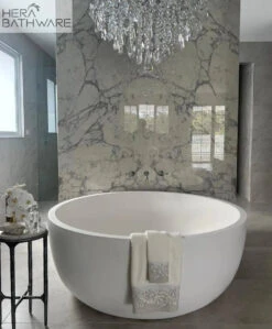 Romeo Freestanding Stone Bath -HERA Bathware Sales romeo freestanding stone bathoverflow waste1350x550mmbathtubpietra bianca 590119