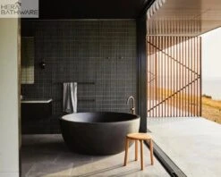 Romeo Freestanding Stone Bath -HERA Bathware Sales romeo freestanding stone bathoverflow waste1500x600mmbathtubpietra bianca 466215