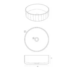 Ronda - Round Concrete Basin -HERA Bathware Sales ronda round concrete basinwhite sandstoneabove counter basinbnk 624090
