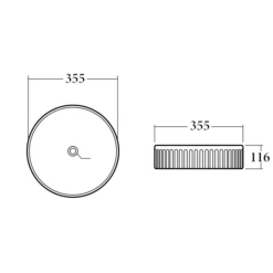Round Above Counter Grooved Basin -HERA Bathware Sales round above counter grooved basinmatte blackabove counter basinbest bm 884631