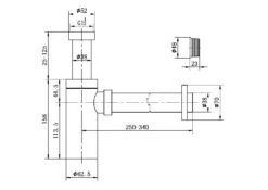Round Bottle Trap 40mm -HERA Bathware Sales round bottle trap 40mmmatte blacknero tapware 841171