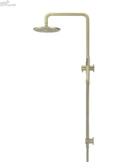 Round Combination Shower Rail, 200mm Rose, Single Function Hand Shower -HERA Bathware Sales round combination shower rail 200mm rose single function hand showertiger bronzetapwaremeir 109470