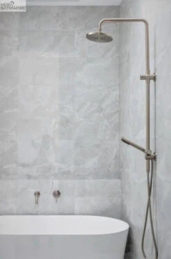 Round Combination Shower Rail, 200mm Rose, Single Function Hand Shower -HERA Bathware Sales round combination shower rail 200mm rose single function hand showertiger bronzetapwaremeir 407797