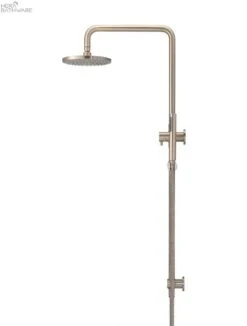 Round Combination Shower Rail, 200mm Rose, Single Function Hand Shower -HERA Bathware Sales round combination shower rail 200mm rose single function hand showertiger bronzetapwaremeir 855735