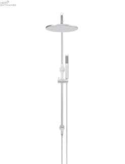 Round Combination Shower Rail, 300mm Rose, Single Function Hand Shower -HERA Bathware Sales round combination shower rail 300mm rose single function hand showerchrometapwaremeir 306701