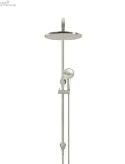 Round Combination Shower Rail 300mm Rose, Three Function Hand Shower -HERA Bathware Sales round combination shower rail 300mm rose three function hand showerbrushed nickeltapwaremeir 255863