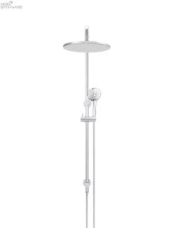 Round Combination Shower Rail 300mm Rose, Three Function Hand Shower -HERA Bathware Sales round combination shower rail 300mm rose three function hand showerchrometapwaremeir 181297