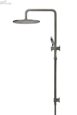 Round Combination Shower Rail 300mm Rose, Three Function Hand Shower -HERA Bathware Sales round combination shower rail 300mm rose three function hand showergun metaltapwaremeir 249867