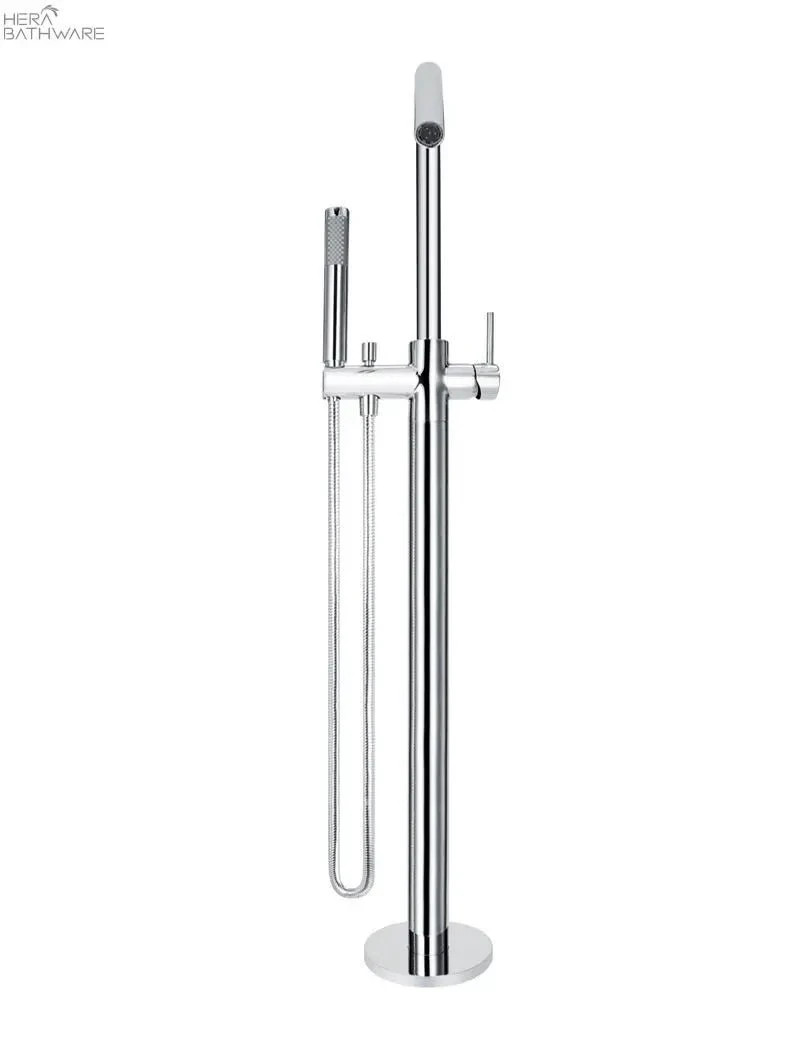 Round Freestanding Bath Spout and Hand Shower Round Freestanding Bath Spout And Hand Shower -HERA Bathware Sales round freestanding bath spout and hand showerchromefreestanding bath mixermeir 868207
