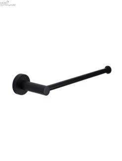 Round Guest Towel Rail -HERA Bathware Sales round guest towel railmatte blackbathroom accessoriesmeir 445455