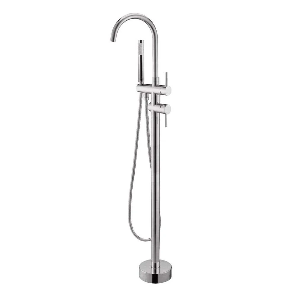 Round Gun Freestanding Bath Mixer With Handheld Shower | Aquaperla Round Gun Freestanding Bath Mixer With Handheld Shower | Aquaperla -HERA Bathware Sales round gun freestanding bath mixer with handheld shower aquaperlachromefreestanding bath mixeraquaperla 940513